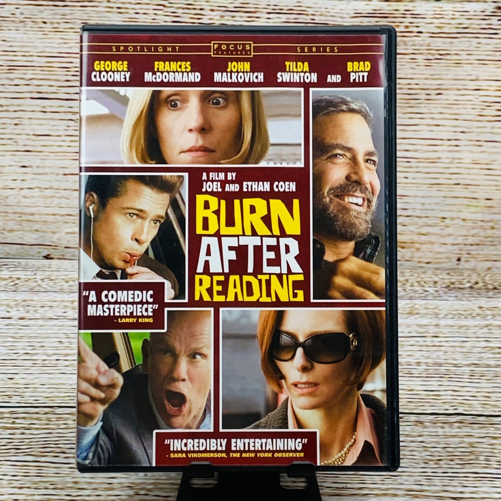 Burn After Reading [DVD 2008] Movie George Clooney Brad Pitt Tilda‎ Swinton